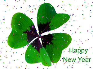 四叶草新年快乐图片_1