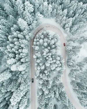 冬季自驾游旅行风景图片_1