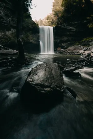 瀑布潭水风景图片第1张