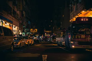香港街道夜景高清图片第张