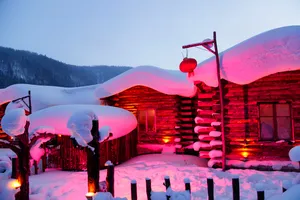 黑龙江雪乡夜景高清图片第张