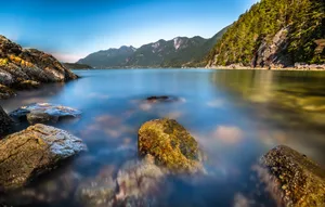 加拿大马蹄湾海边风景高清图片第张