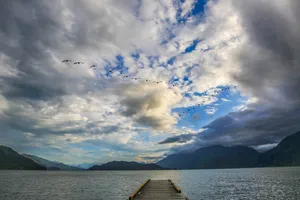 加拿大温哥华哈里森湖风景高清图片第张