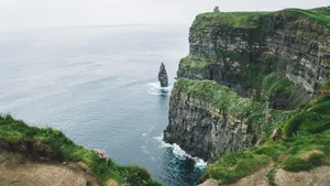 危险的海岸悬崖风景图片第张
