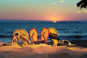 黄昏的大海夕阳风景图片第张