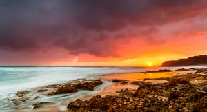 海上晚霞风景图片第张