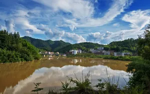 乡村的山水田园风景图片第张