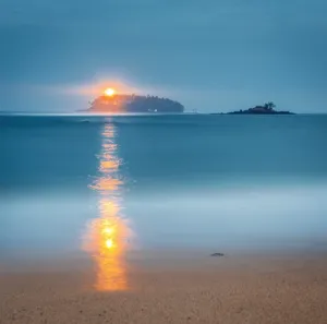 海滩傍晚图片第张