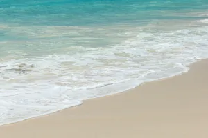 白色沙滩上的海浪图片第张