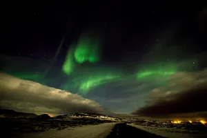 绿色的极光风景图片第张