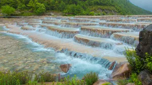 美丽的云南丽江玉龙雪山蓝月谷风景图片第张