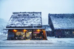 日本白川乡雪景风景图片第张