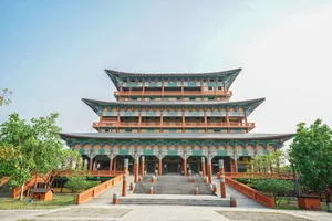 尼泊尔蓝毗尼中华寺中国寺庙建筑风景图片第张