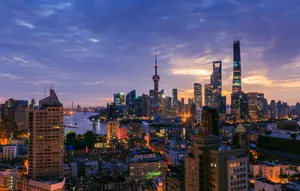 上海陆家嘴日出风景图片第张