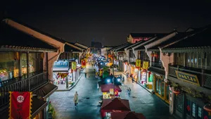 浙江杭州清河坊夜晚风景图片第张