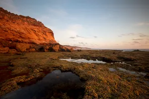 墨尔本龙头海滩日落风景图片第张