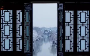 江苏扬州瘦西湖唯美冬日雪景图片第张