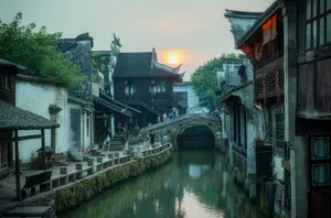 江南水乡浙江乌镇水墨风景图片第张