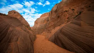 陕西靖边丹霞波浪谷风景图片第张