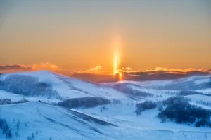 冬日坝上风景图片第张