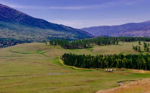 新疆阿勒泰原始古朴的齐巴契列克风景图片第张