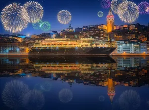 城市烟花夜景图片第张