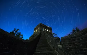 河北金山岭长城夜空图片第张