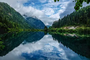 夏日四川九寨沟风景图片第张