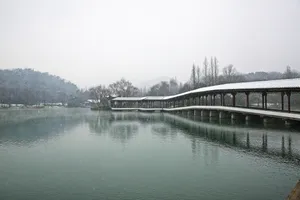 雪中的西湖浴鹄湾风景图片第张
