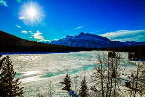 加拿大班芙小镇冬季景色图片第张