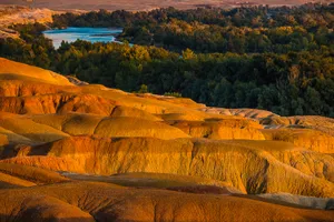 落日下的五彩滩风景图片第张