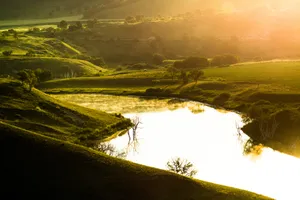 内蒙古蛤蟆坝清晨风景图片第张