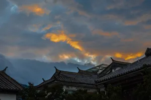 云南大理落日风景图片第张