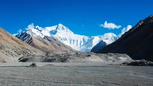 西藏珠穆朗玛峰落日风景图片第张