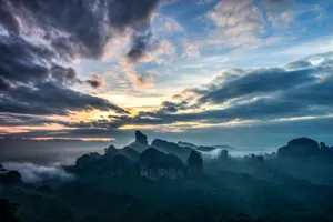 广东丹霞山日出风景图片第张