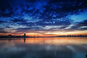 江苏无锡宝界公园夕阳风景图片第张