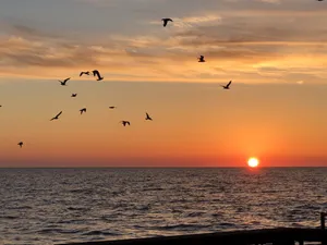 海上落日夕阳唯美图片_1
