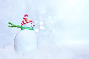 冬季雪人图片