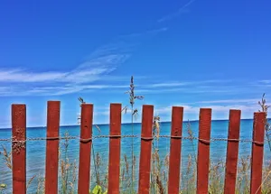 篱笆海边图片_1