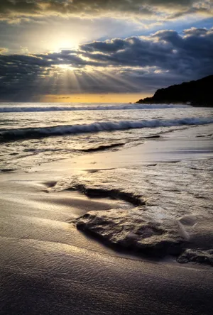 海边黄昏图片