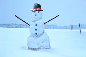 冬天雪地雪人图片_1