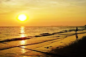 海滩夕阳图片第1张