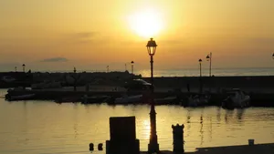 希腊夕阳图片第1张