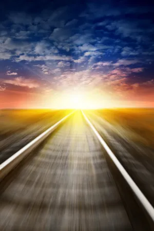 高清夕阳公路图片第1张