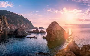 大海日出唯美意境图片_1