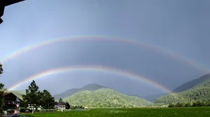 雨后双彩虹图片