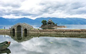 古代桥梁小桥流水风景图片_4