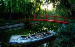 古代桥梁小桥流水风景图片_5