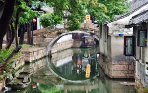 古代桥梁小桥流水风景图片_7