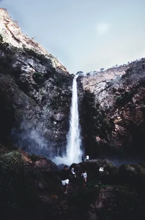 高山垂直瀑布图片第1张